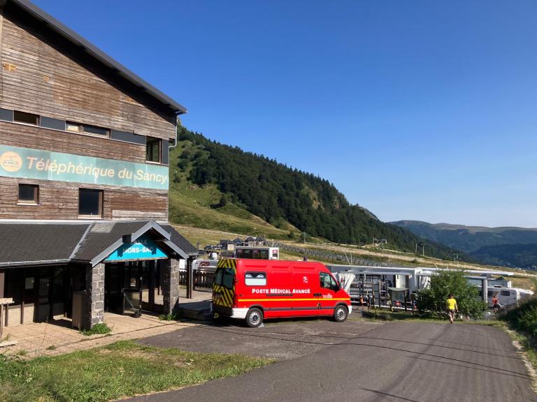 Photo d'un VL Pompier au Mont Dore