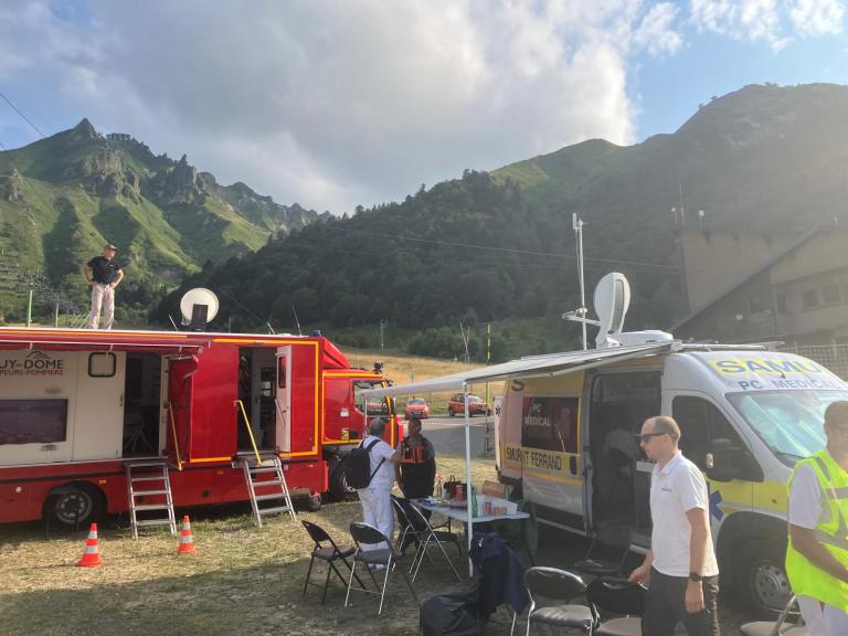 VPC du SAMU au Mont Dore pour le tour de France